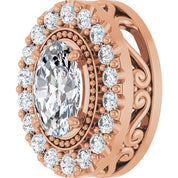 14K Rose 5/8 CTW Lab-Grown Diamond Pendant