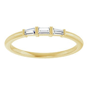 14K Yellow 1/6 CTW Natural Diamond Stackable Ring