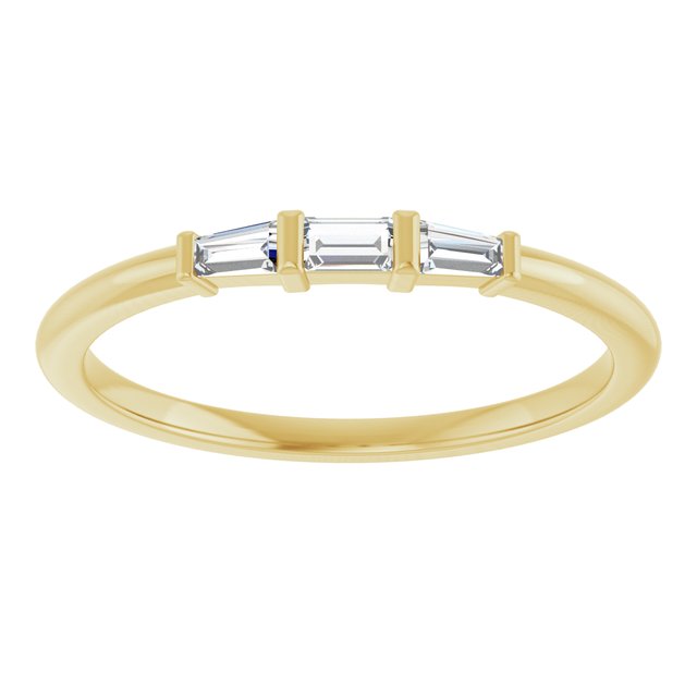 14K Yellow 1/6 CTW Natural Diamond Stackable Ring