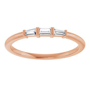 14K Rose 1/6 CTW Natural Diamond Stackable Ring