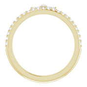 14K Yellow 1/3 CTW Natural Diamond Stackable Crown Ring