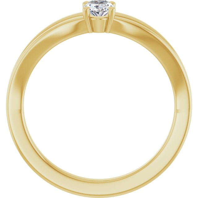 14K Yellow Sapphire Youth Solitaire Ring