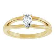 14K Yellow Sapphire Youth Solitaire Ring