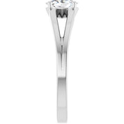 Sterling Silver Imitation Diamond Solitaire Youth Ring