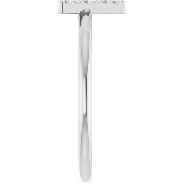 Platinum .06 CTW Natural Diamond Initial A Ring