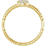 14K Yellow .05 CTW Natural Diamond Initial S Ring