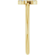 14K Yellow .05 CTW Natural Diamond Initial S Ring