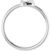 Platinum .05 CTW Natural Diamond Initial K Ring