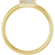 14K Yellow .06 CTW Natural Diamond Initial Z Ring