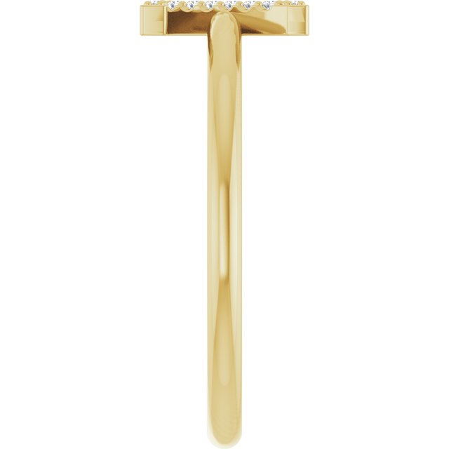14K Yellow .06 CTW Natural Diamond Initial Z Ring