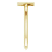 14K Yellow Initial K Ring