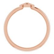 14K Rose Initial A Ring