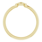 14K Yellow Initial A Ring