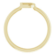 14K Yellow Initial D Ring