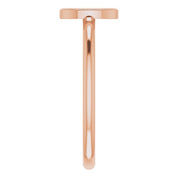 14K Rose Initial D Ring