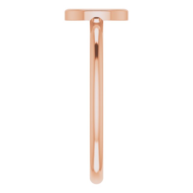 14K Rose Initial D Ring