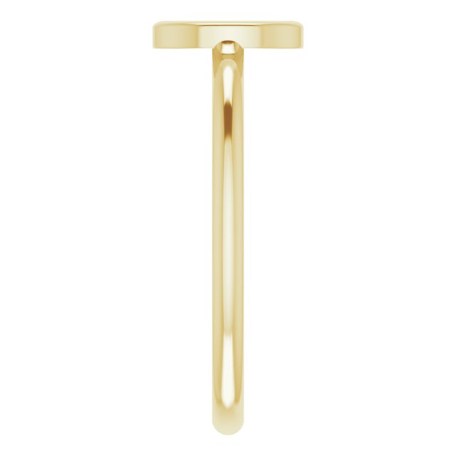 14K Yellow Initial D Ring
