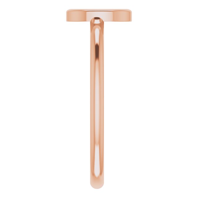 14K Rose Initial O Ring