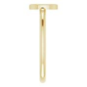 14K Yellow Initial O Ring