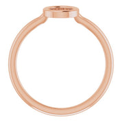 14K Rose Initial O Ring