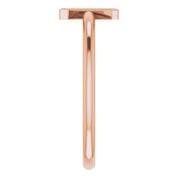 14K Rose Initial Z Ring