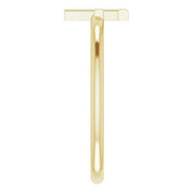 14K Yellow Initial F Ring