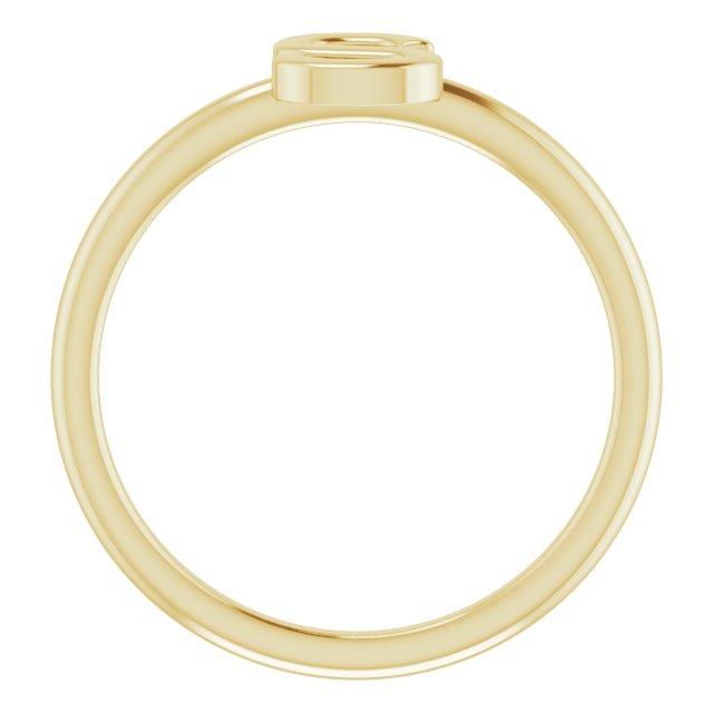 14K Yellow Initial S Ring