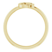 14K Yellow Initial G Ring