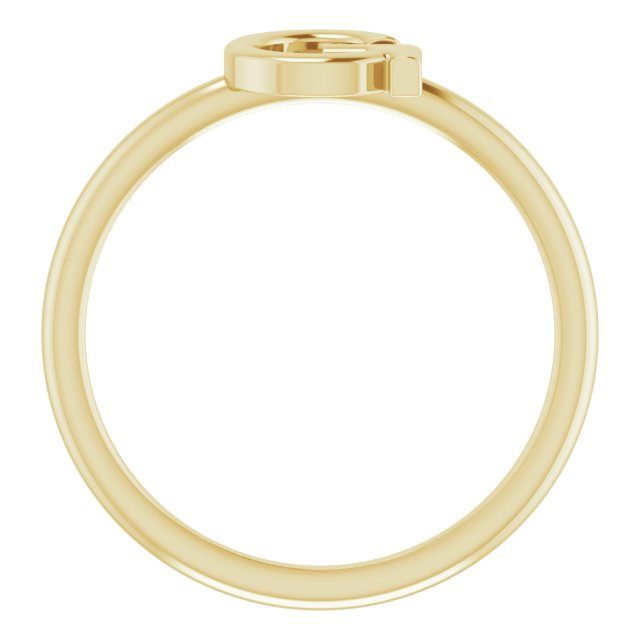 14K Yellow Initial G Ring