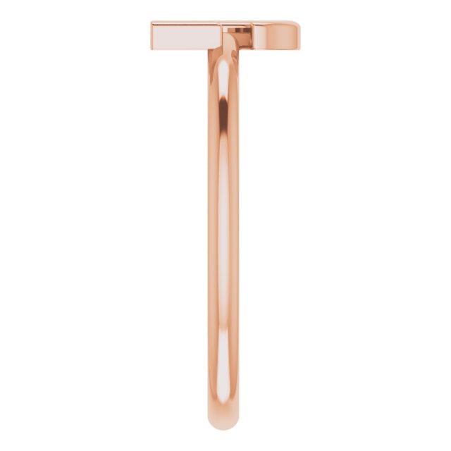 14K Rose Initial G Ring