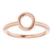 14K Rose Initial O Ring