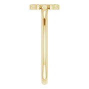 14K Yellow Initial C Ring