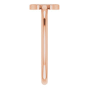 14K Rose Initial C Ring