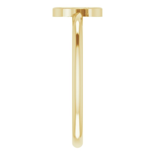 14K Yellow Initial S Ring