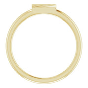 14K Yellow Initial Z Ring