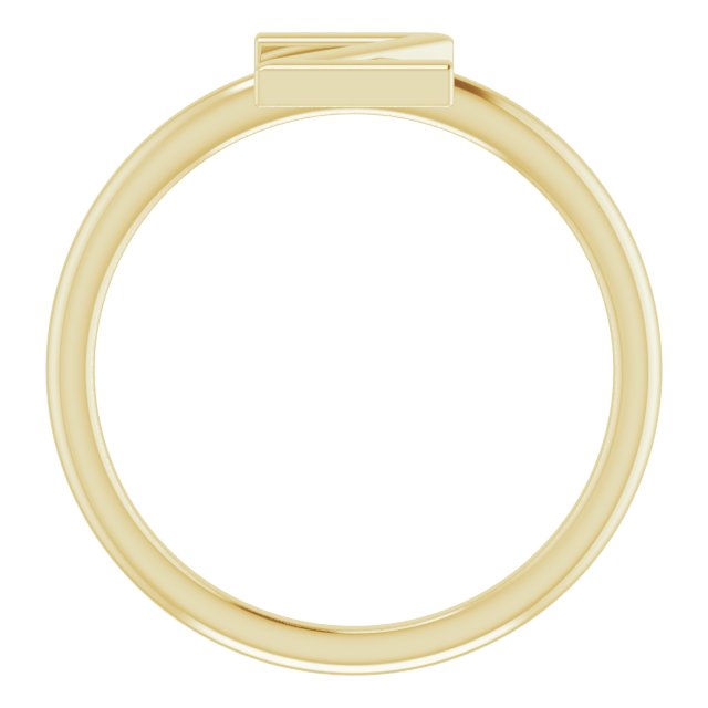 14K Yellow Initial Z Ring