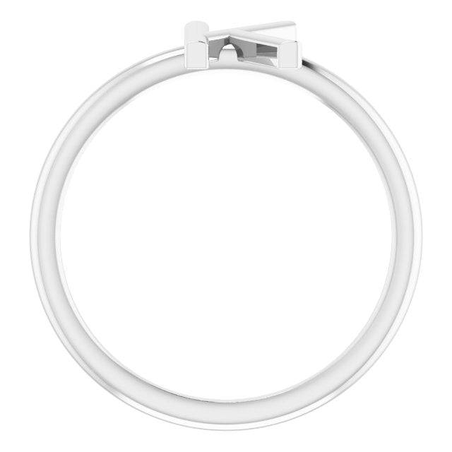 Sterling Silver Initial K Ring