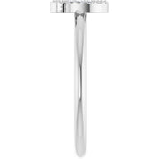 Platinum .08 CTW Natural Diamond Initial Q Ring