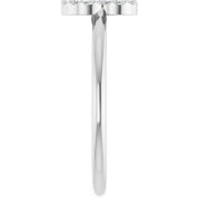 Platinum .08 CTW Natural Diamond Initial B Ring