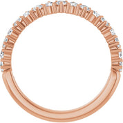 14K Rose 1/2 CTW Lab-Grown Diamond Anniversary Band