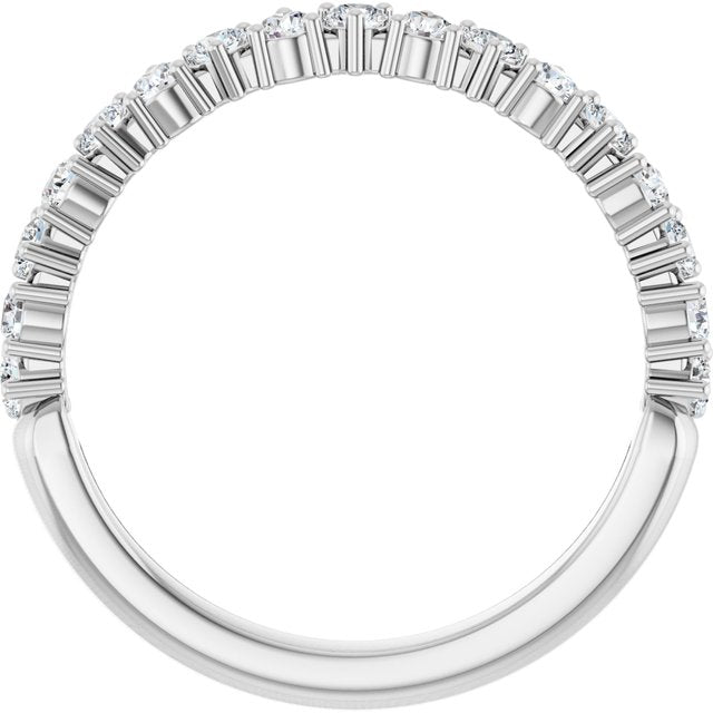 14K White 1/2 CTW Lab-Grown Diamond Anniversary Band