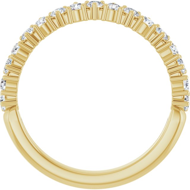 14K Yellow 1/2 CTW Lab-Grown Diamond Anniversary Band