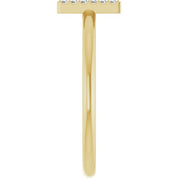 14K Yellow .05 CTW Natural Diamond Initial H Ring