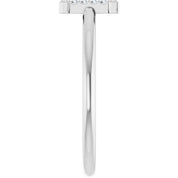 Platinum .04 CTW Natural Diamond Initial I Ring