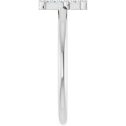Platinum .06 CTW Natural Diamond Initial E Ring