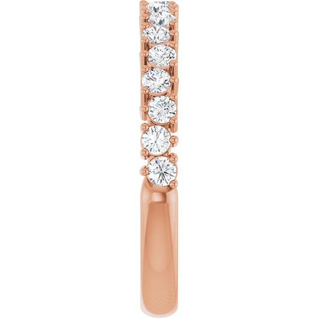 14K Rose 1/2 CTW Lab-Grown Diamond Anniversary Band