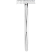 Platinum .05 CTW Natural Diamond Initial U Ring
