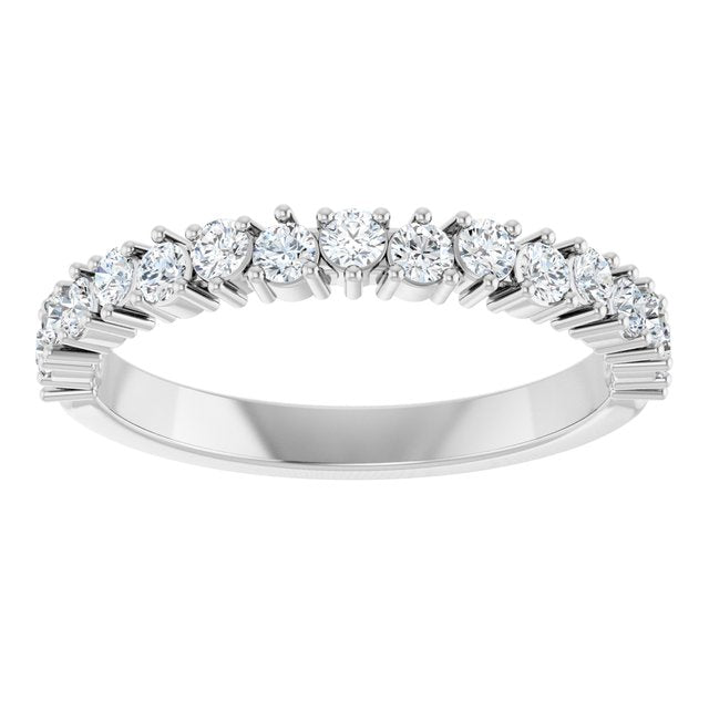 14K White 1/2 CTW Lab-Grown Diamond Anniversary Band