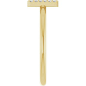14K Yellow .06 CTW Natural Diamond Initial N Ring