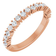 14K Rose 1/2 CTW Lab-Grown Diamond Anniversary Band